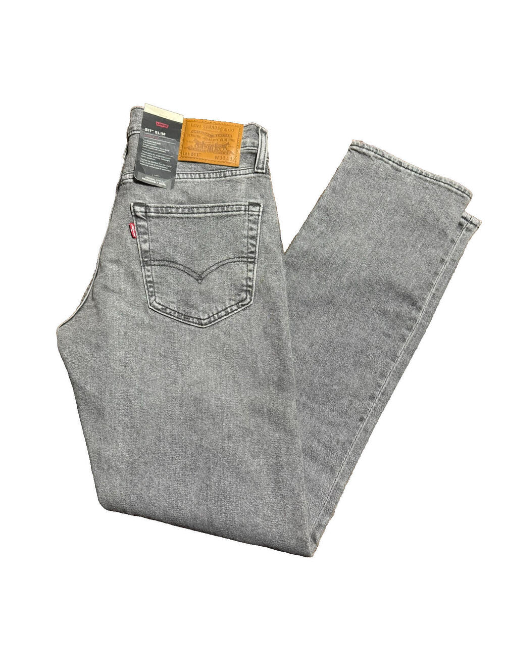 Levis 511 Jeans Mens 30x32 Slim Straight Gray Denim Punk Rock USA Grunge NWT